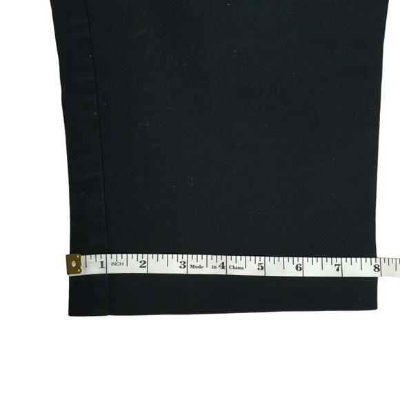 Tommy Hilfiger Pants Black Cotton Blend Cropped Stretch Straight Women's 12 - Picture 7 of 11